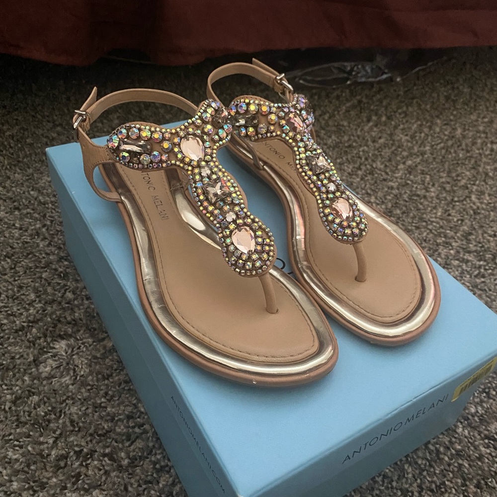 Antonio Melani sandals with rhinestones